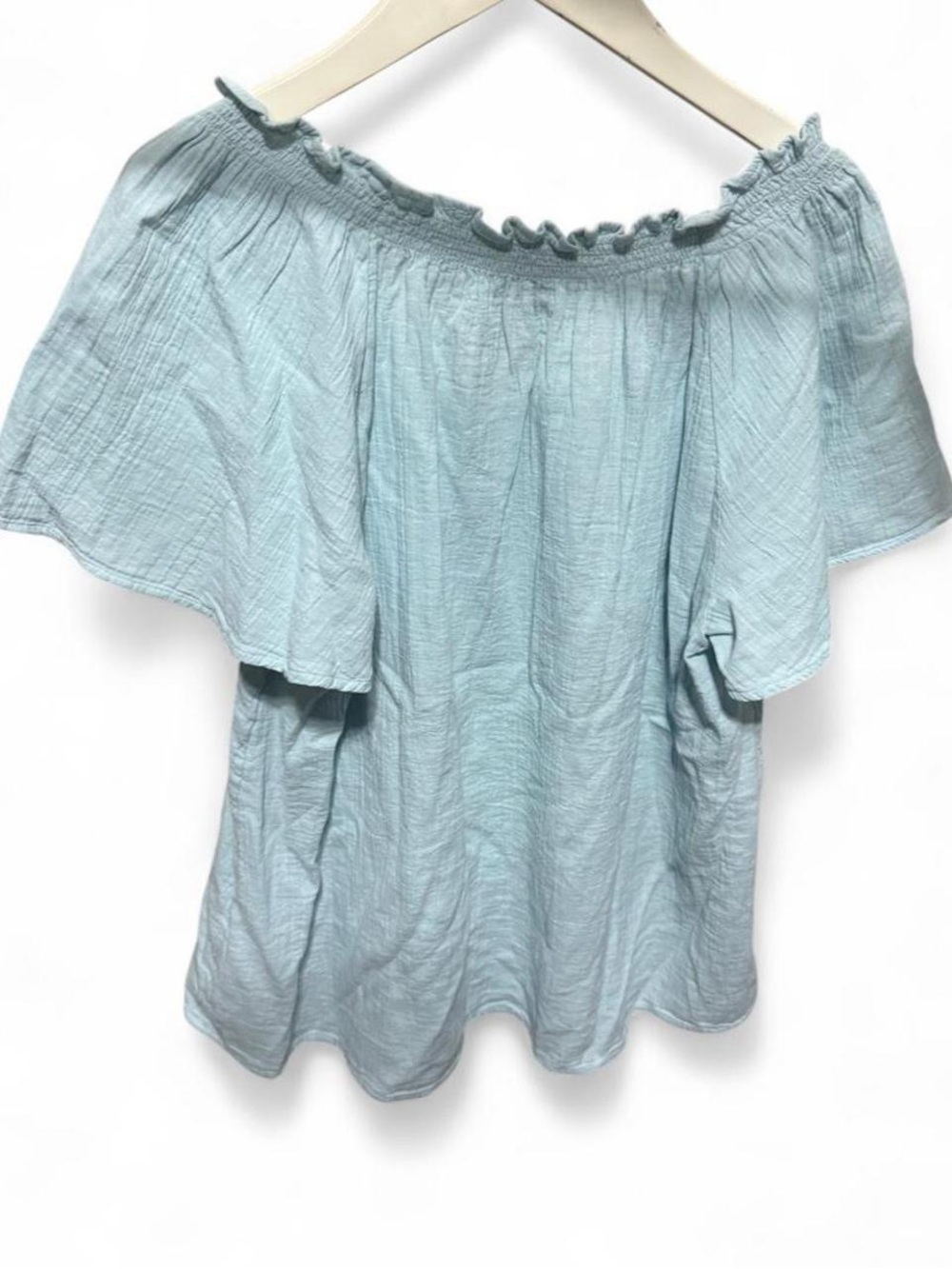 Wonderly Light Blue Off-Shoulder Tunic - Picture 2 of 3
